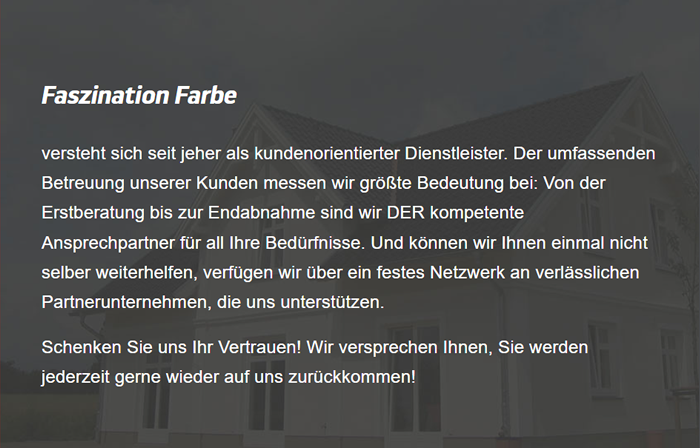 Malerarbeiten für  Badendorf, Stockelsdorf, Klein Wesenberg, Reinfeld (Holstein), Mönkhagen, Wesenberg, Heidekamp und Hamberge, Zarpen, Heilshoop